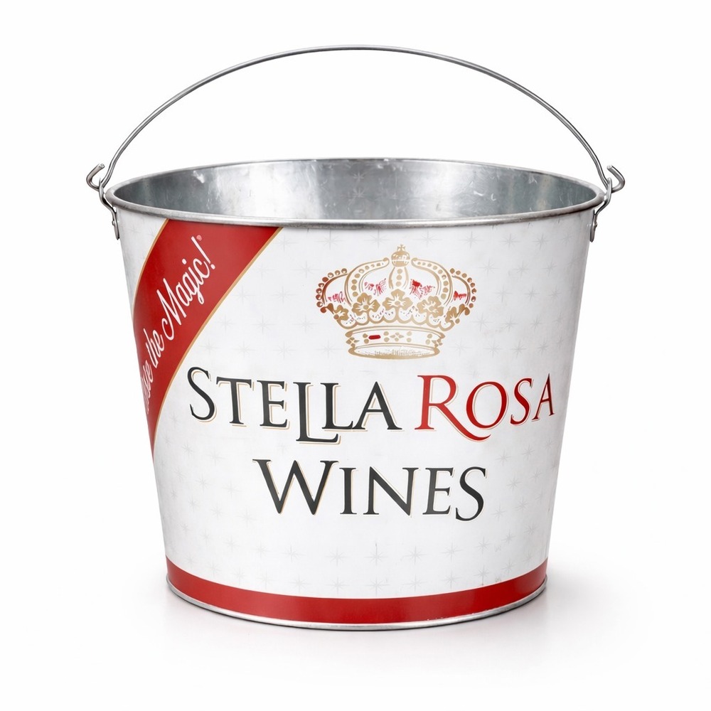 Stella Rosa Wines Galvanized Steel Ice Bucket 5L Wine Beer Party Tub Red White